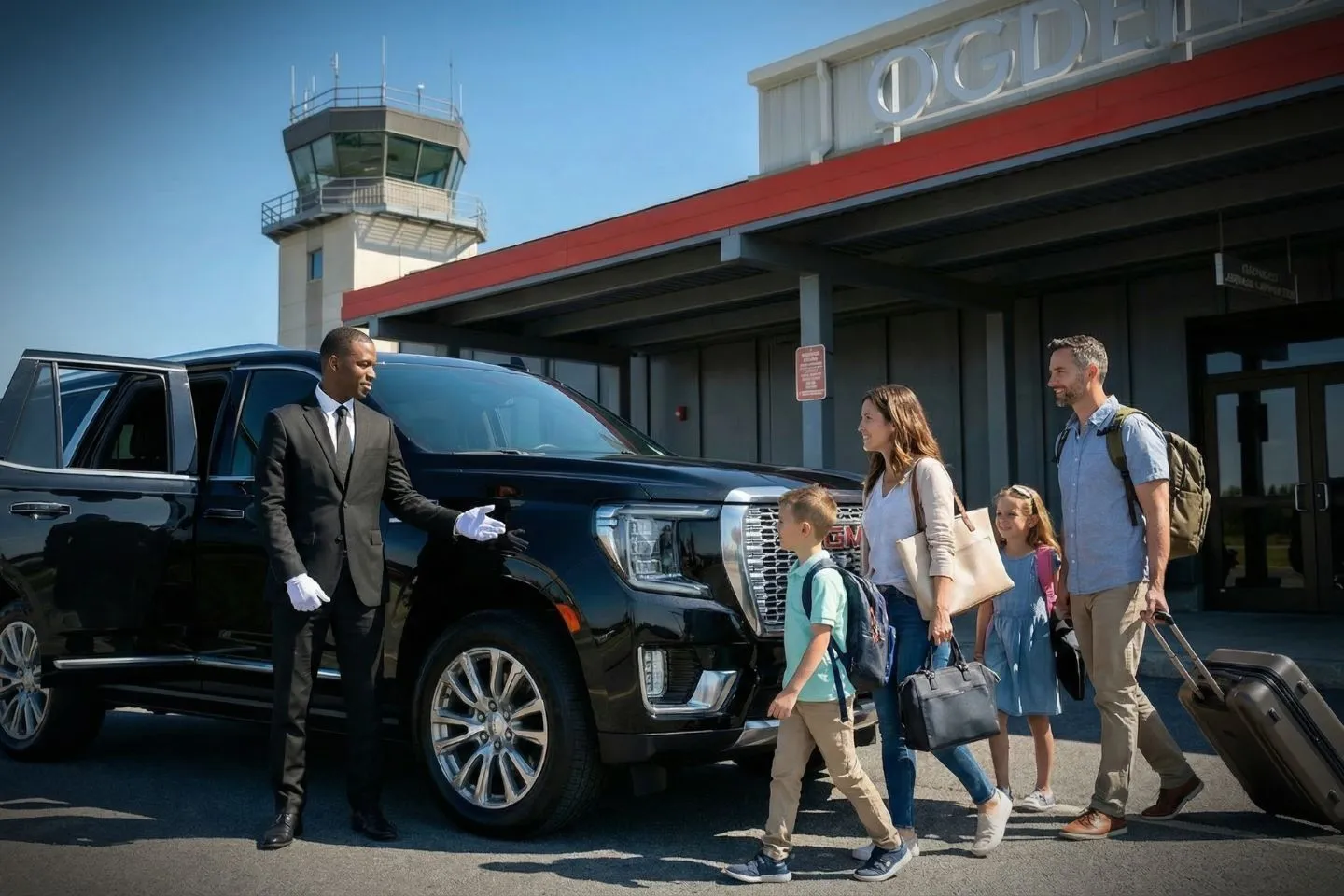 Professional chauffeur providing OGS Car Service at JFK Airport terminal in New York, NY