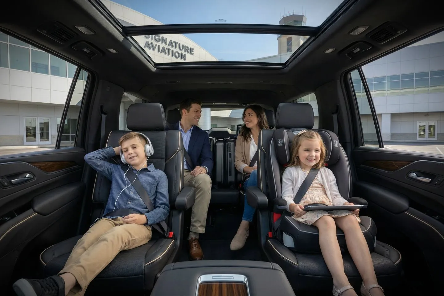 Chauffeur assisting passenger with luggage during Teterboro (TEB) Car Service airport transfer in Brooklyn