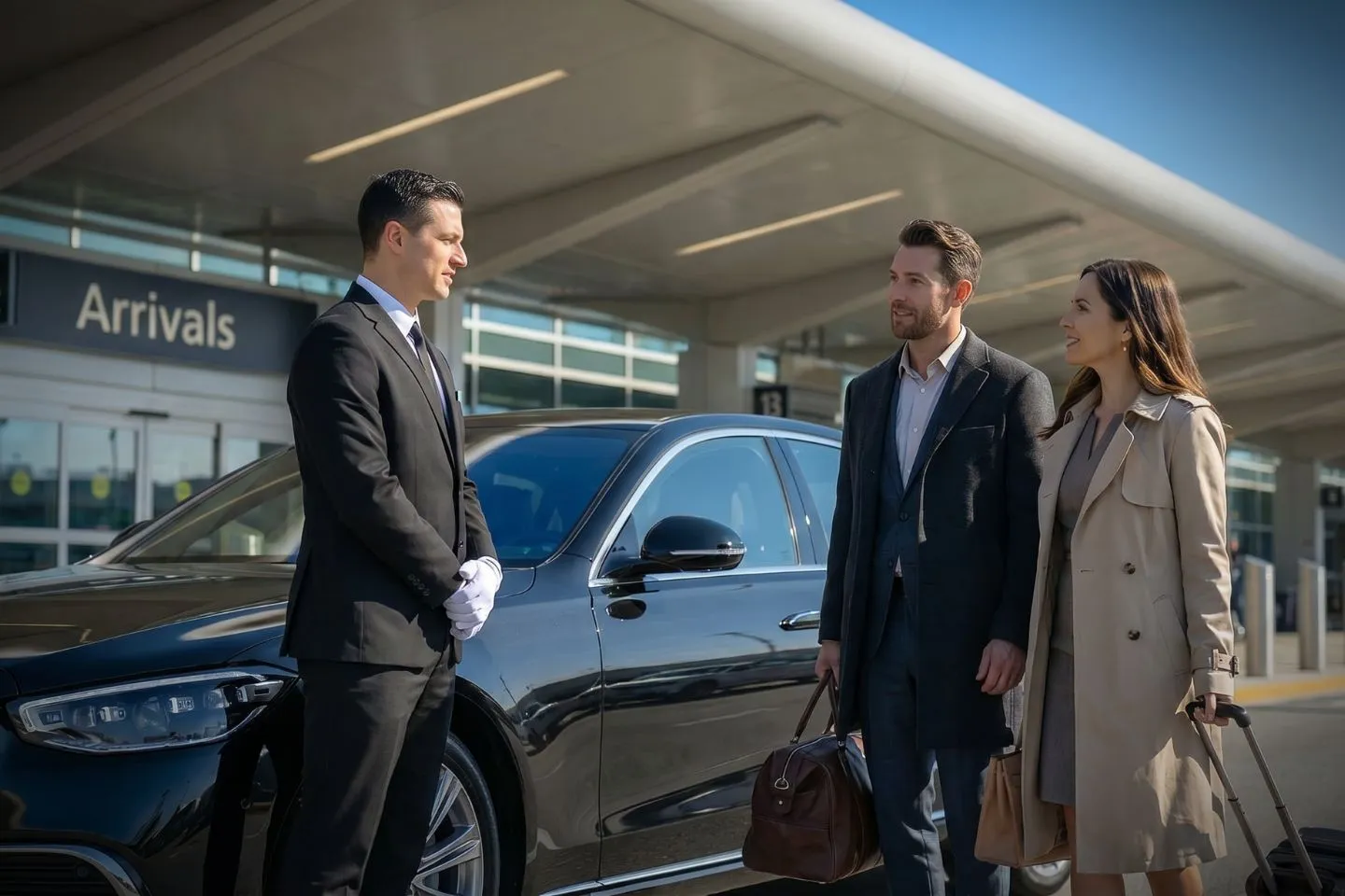 Millville Municipal (MIV) Car Service SUV on I-95 heading toward New York, NY airport transfer