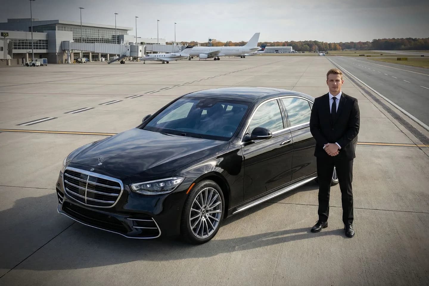 Luxury airport transfer with MIV Car Service near I-87 highway in New York, NY