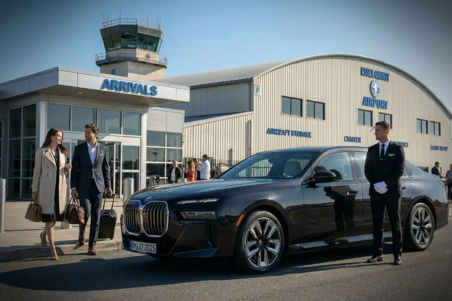 Professional chauffeur with CDW Car Service at Essex County airport transfer New Jersey NJ