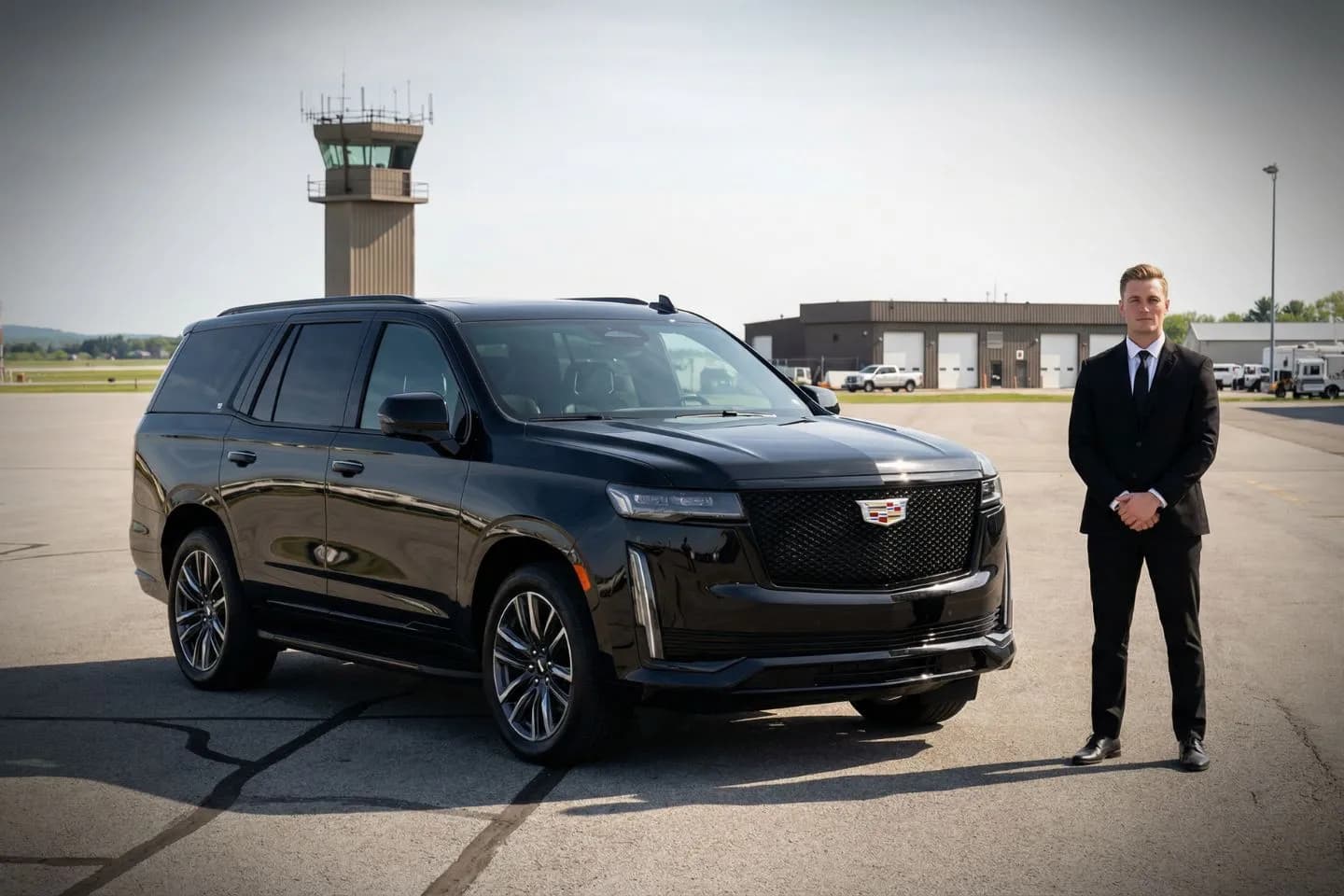 Arnold Palmer Regional (LBE) Car Service pickup at Philadelphia International Airport curbside Pennsylvania PA