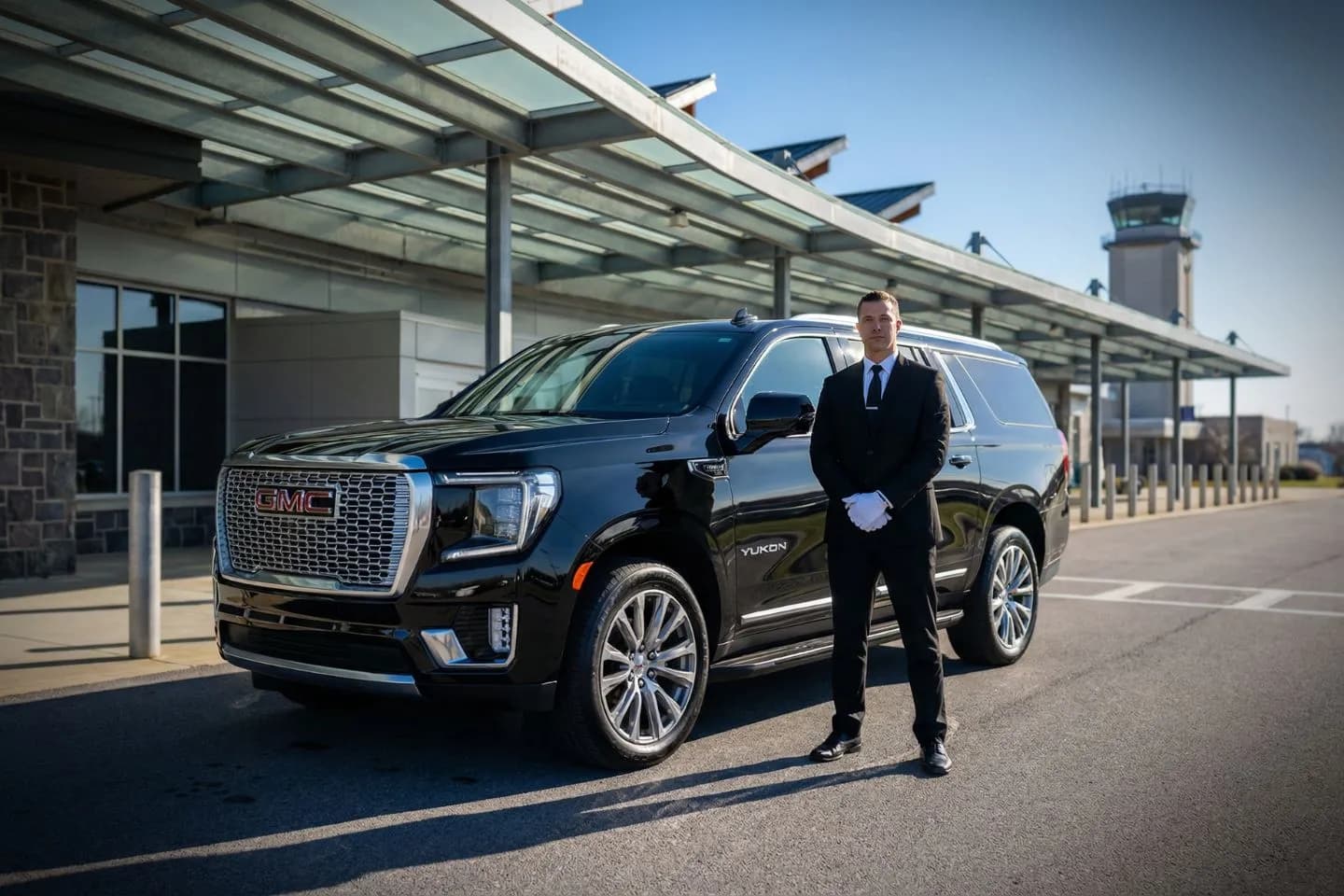 LBE Car Service chauffeur assisting luggage at Williamsport airport Pennsylvania