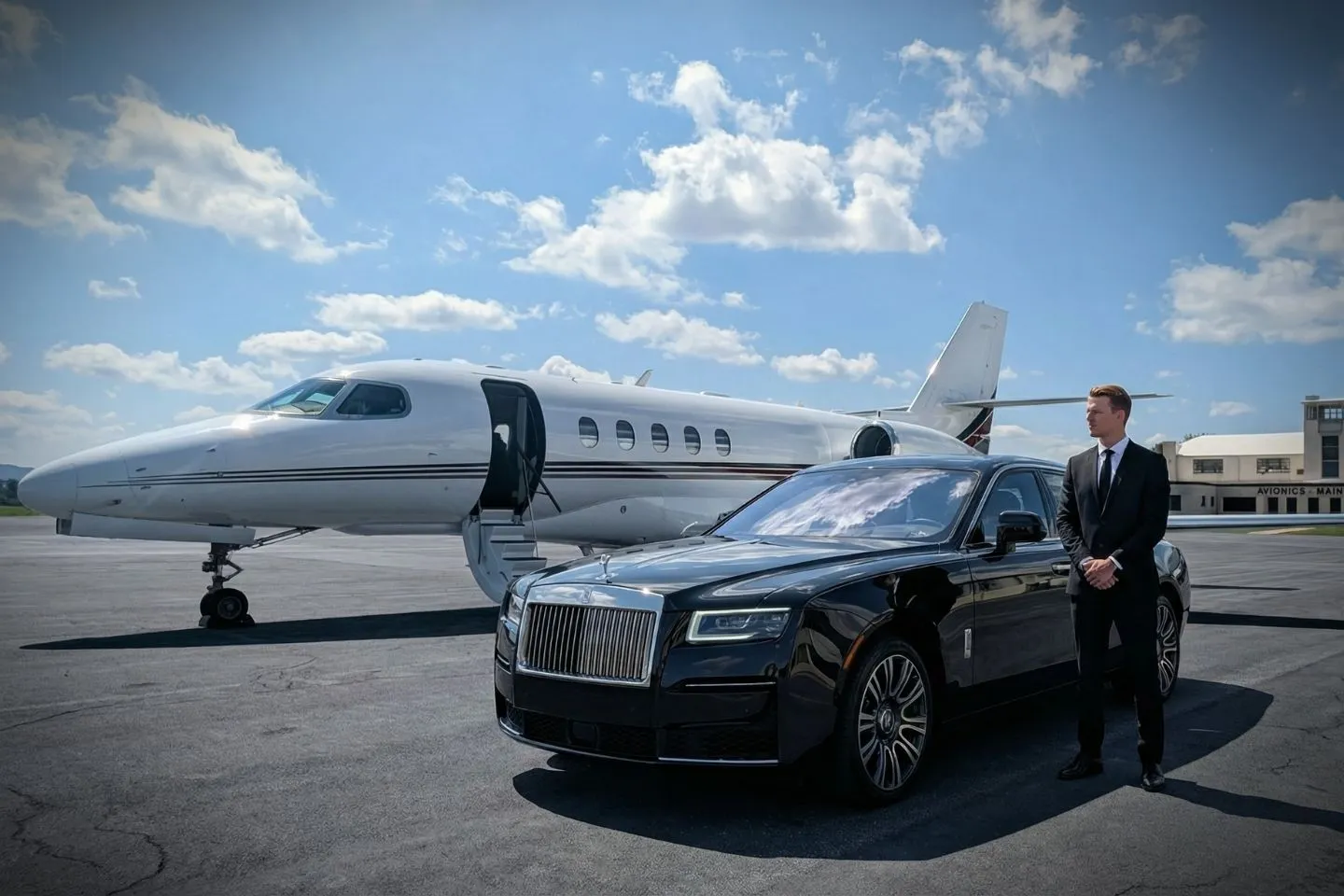 Reading Regional (RDG) Car Service curbside pickup at airport Pennsylvania PA