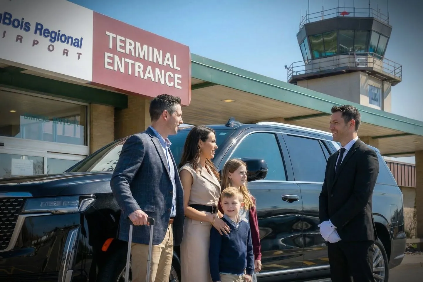 Chauffeur with DuBois Regional (DUJ) Car Service in downtown DuBois Pennsylvania business district