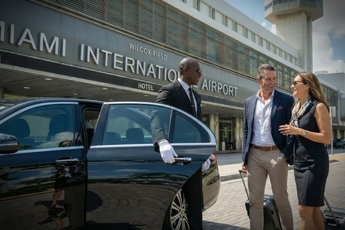 LBE Car Service SUV on I 95 near Miami Florida airport transfer