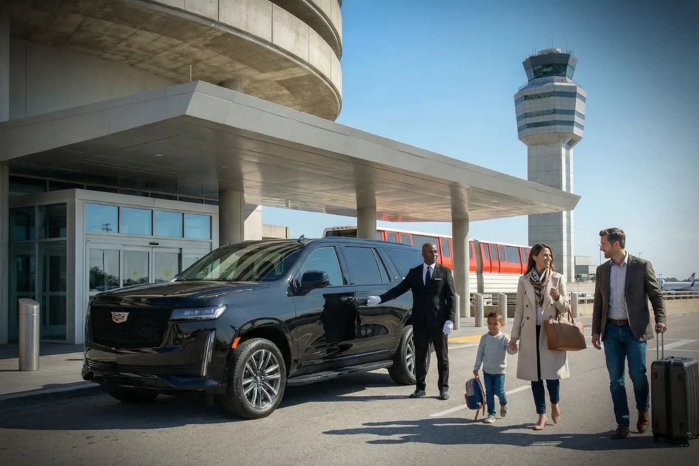 Chauffeur with Tampa International (TPA) Car Service in downtown Tampa business district