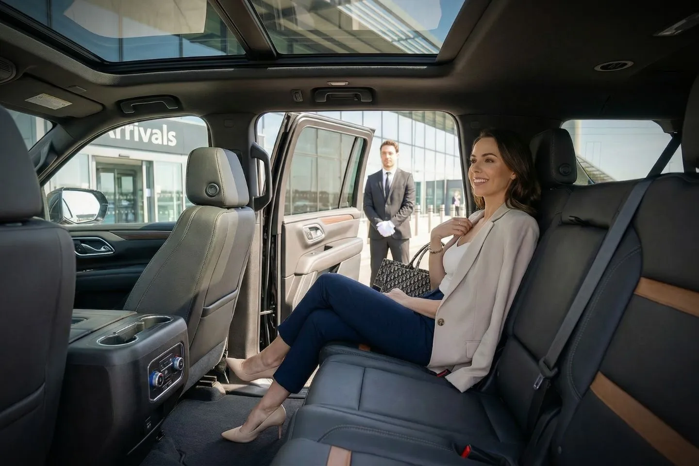 LBE Car Service SUV on I 95 near Fort Lauderdale Florida airport transfer