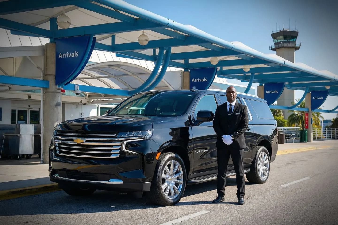 Jacksonville International (JAX) Car Service curbside pickup at airport Florida FL