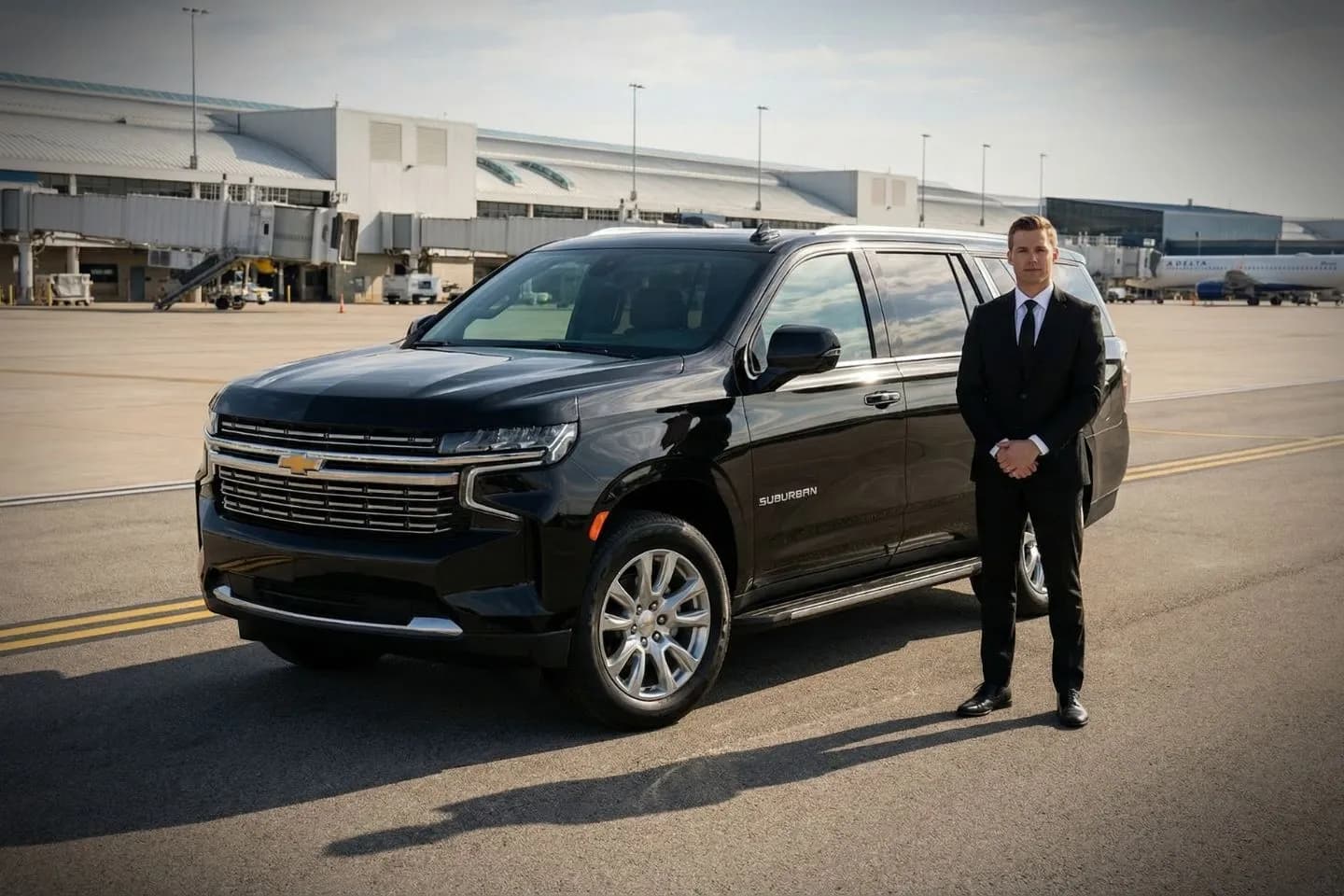 LBE Car Service SUV on I 95 near Jacksonville Florida airport transfer