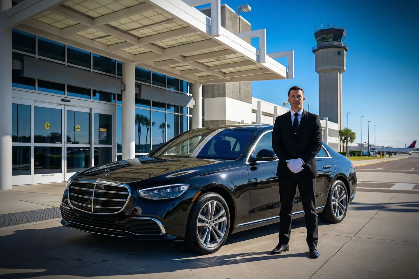 St Pete Clearwater International (PIE) Car Service curbside pickup at airport Florida FL