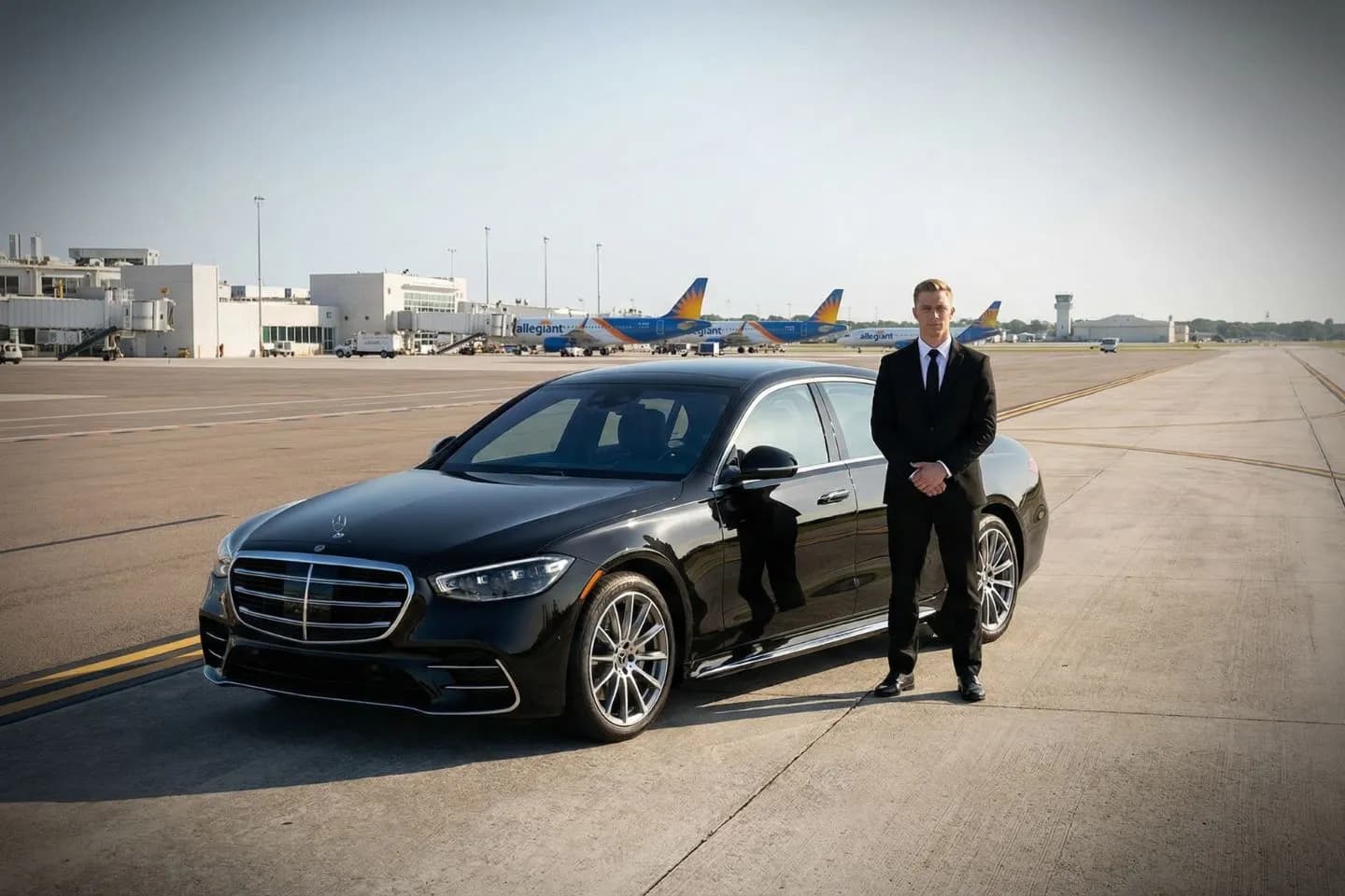 Chauffeur with St Pete Clearwater International (PIE) Car Service near Clearwater Beach Florida