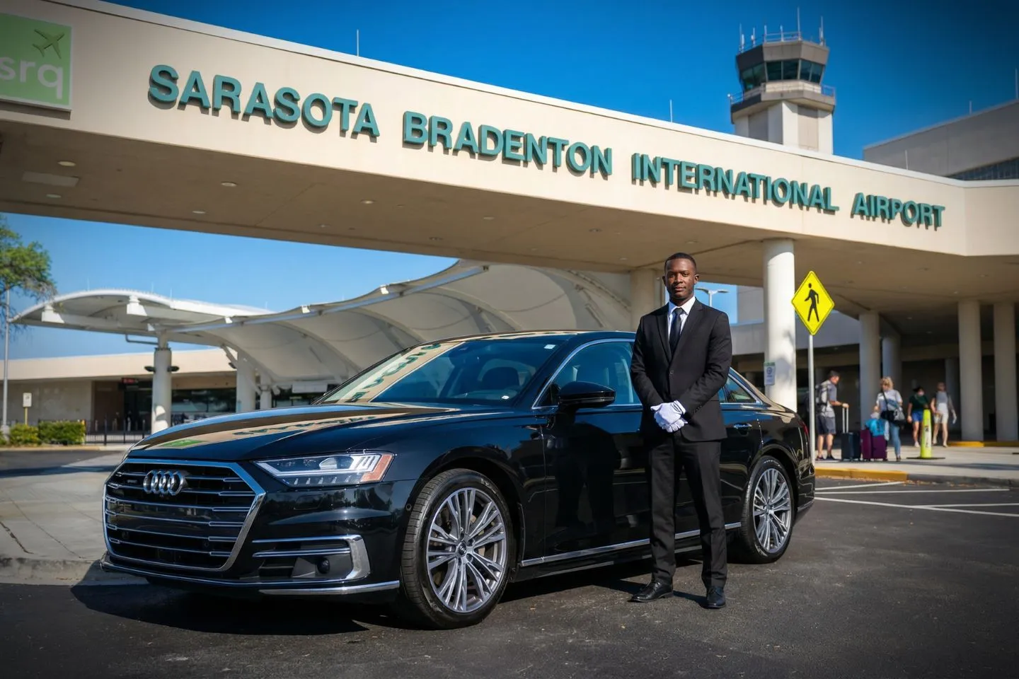 Sarasota Bradenton International (SRQ) Car Service curbside pickup at airport Florida FL