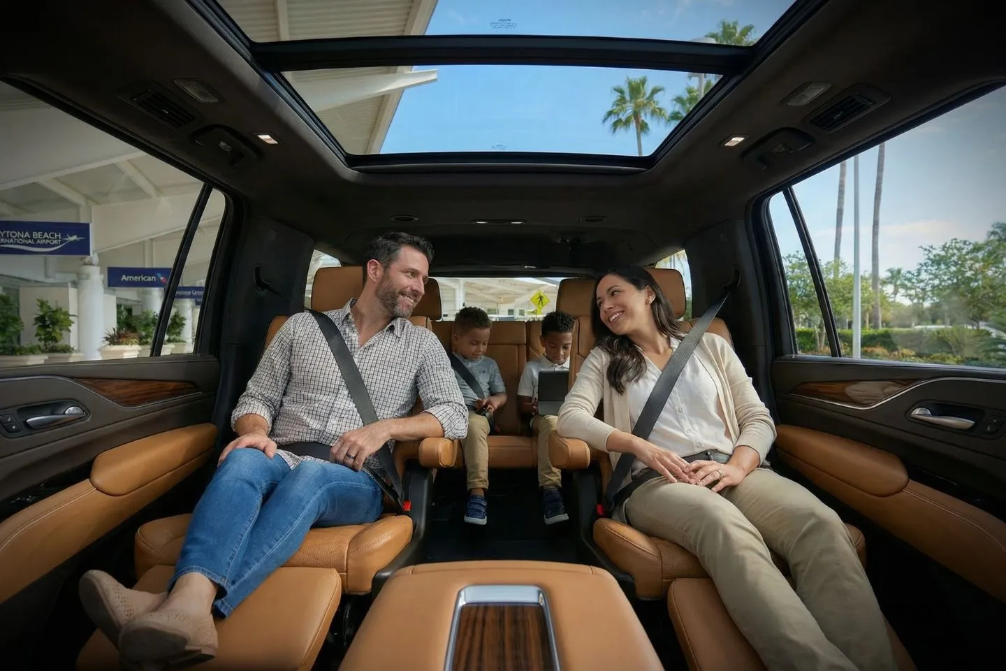 Chauffeur with Daytona Beach International (DAB) Car Service near Daytona Beach oceanfront Florida