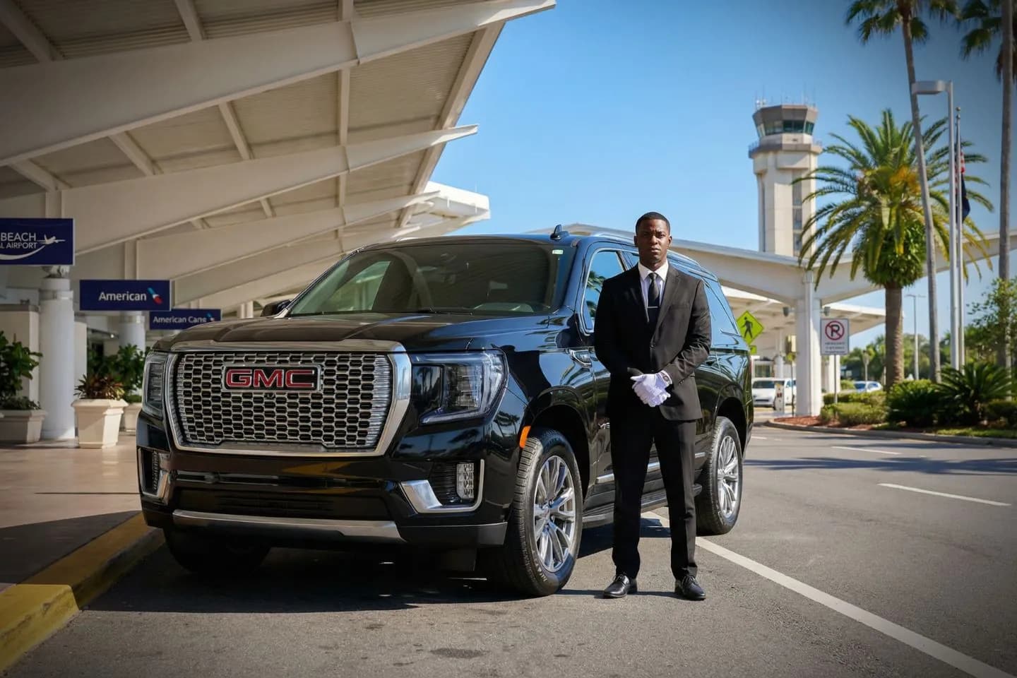 Daytona Beach International (DAB) Car Service curbside pickup at airport Florida FL