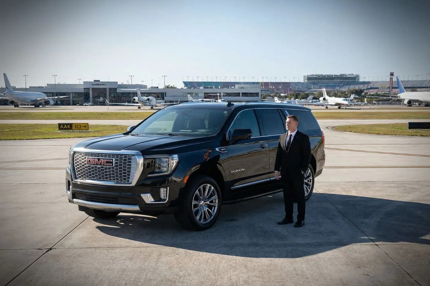 LBE Car Service SUV on I 95 near Daytona Beach Florida airport transfer