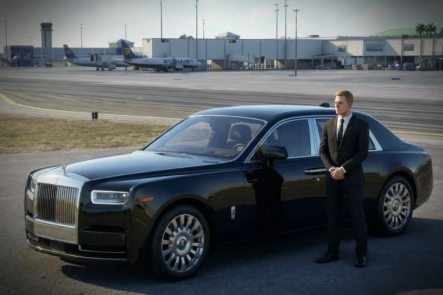 Orlando Sanford International (SFB) Car Service curbside pickup at airport Florida FL