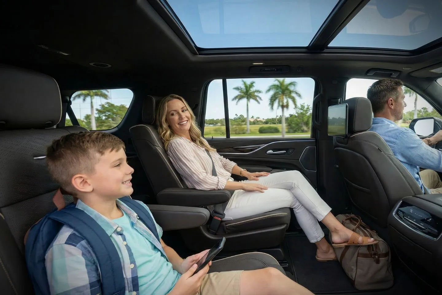 LBE Car Service SUV on US 1 near Vero Beach Florida airport transfer