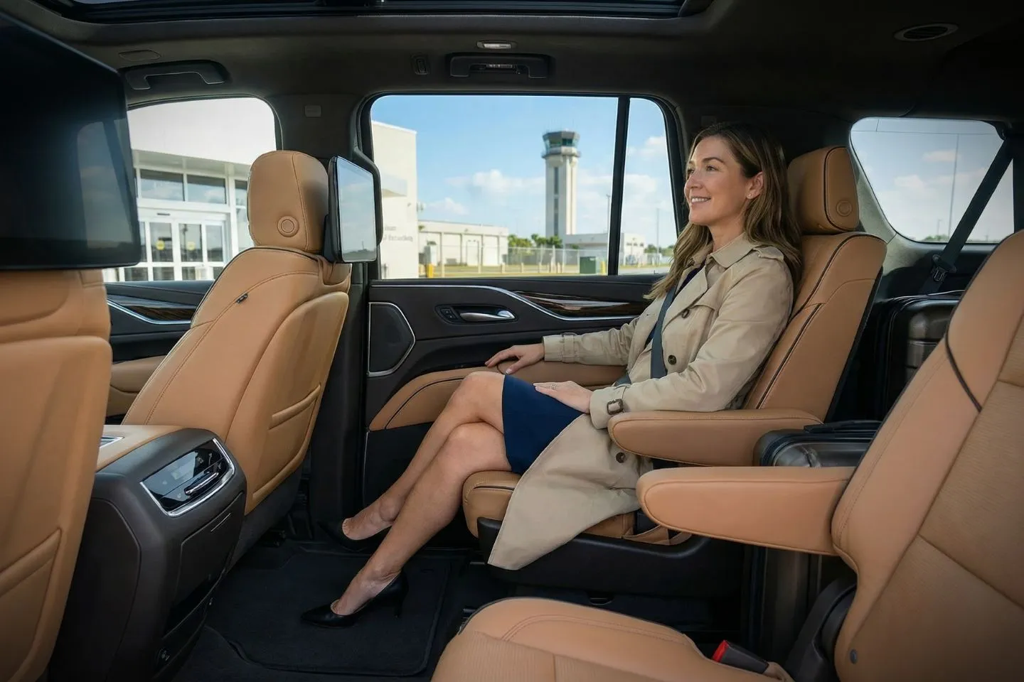 LBE Car Service SUV on I 95 near Boca Raton Florida airport transfer