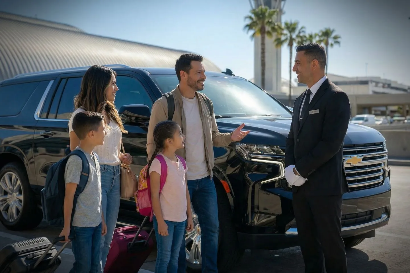 Professional chauffeur driving guest from SNA Orange County airport to Laguna Beach resort
