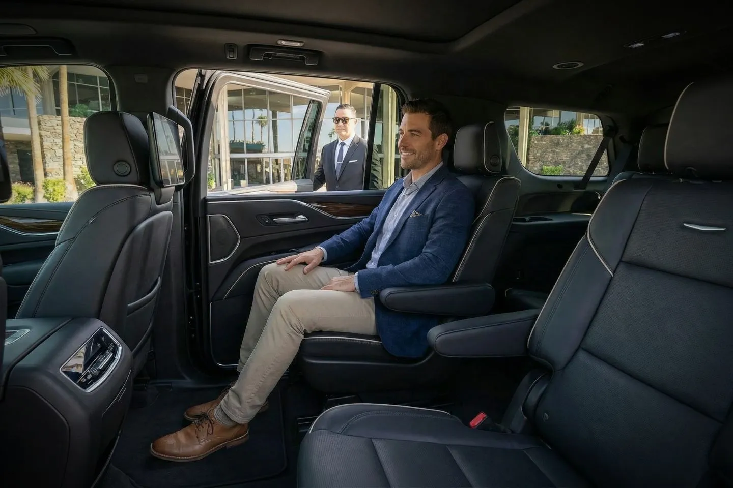 Mercedes Benz S Class offering PSP airport transportation across Greater Palm Springs