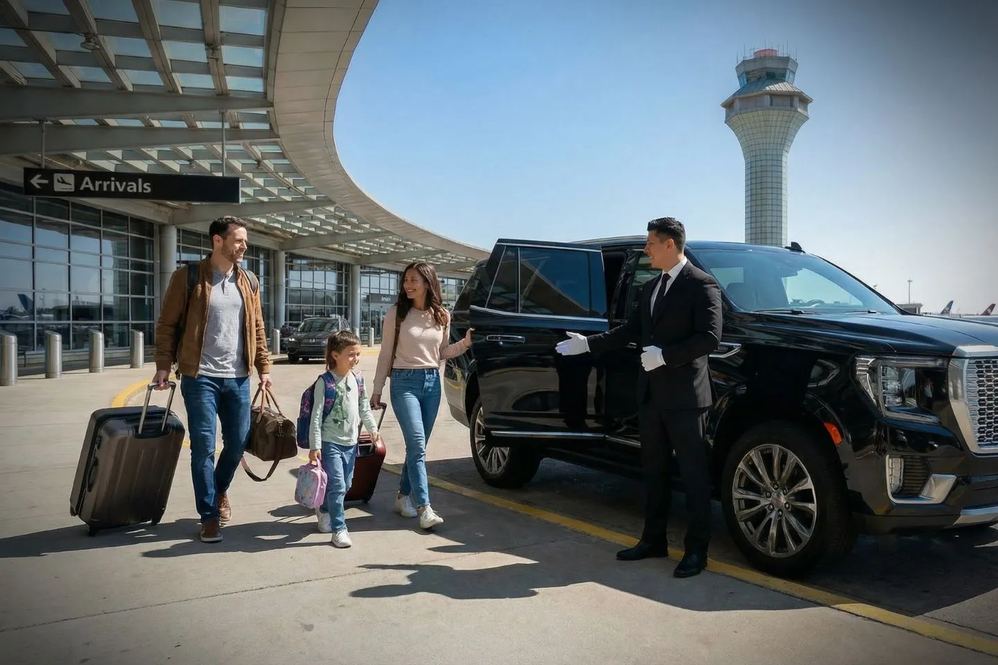 Premium SUV ready for ORD airport pickup and drop off service