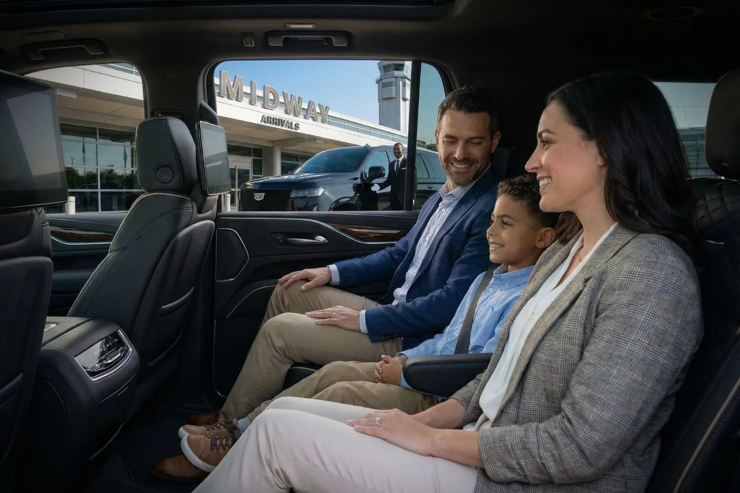 Sprinter van for group airport transportation from Chicago Midwa