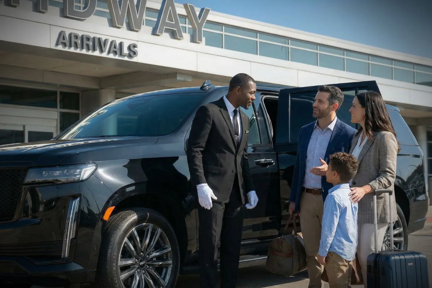 Premium SUV ready for MDW airport transfer and pickup service