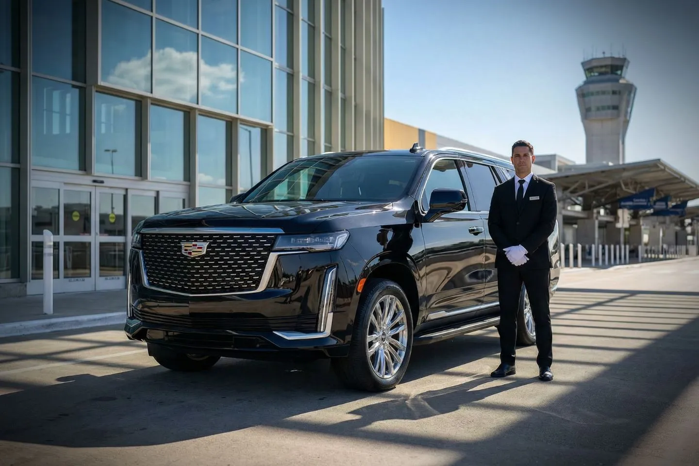 Premium SUV ready for AUS airport pickup and transfer service