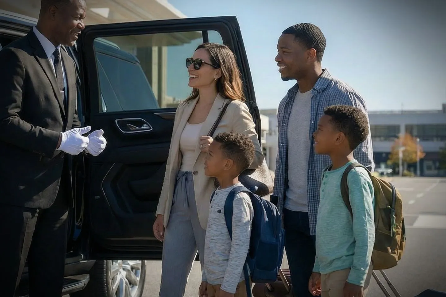 Premium Cadillac Escalade providing Clinton National LIT airport car service to downtown Little Rock and the State Capitol
