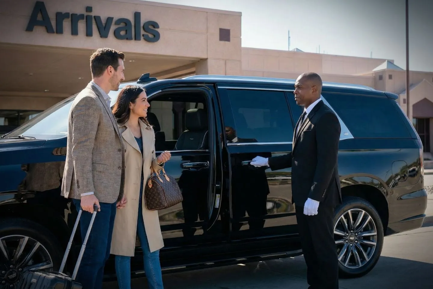 Mercedes Benz S Class offering COS airport transportation to US Air Force Academy and Falcon Stadium