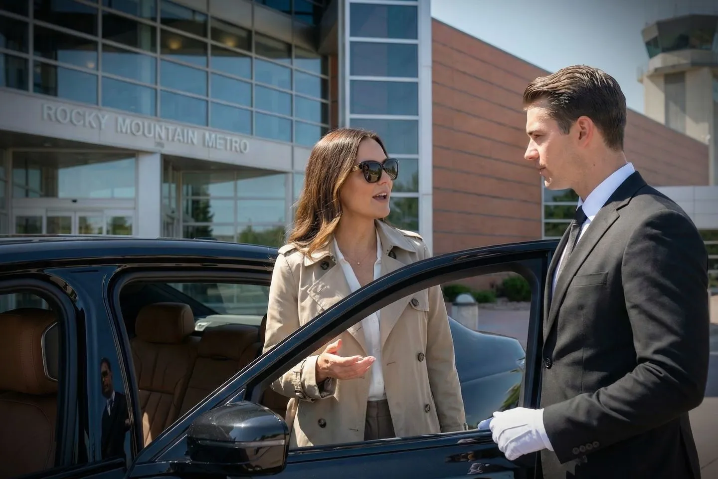 Mercedes Benz S Class offering BJC airport transportation to Ball Aerospace and Northrop Grumman corporate campuses