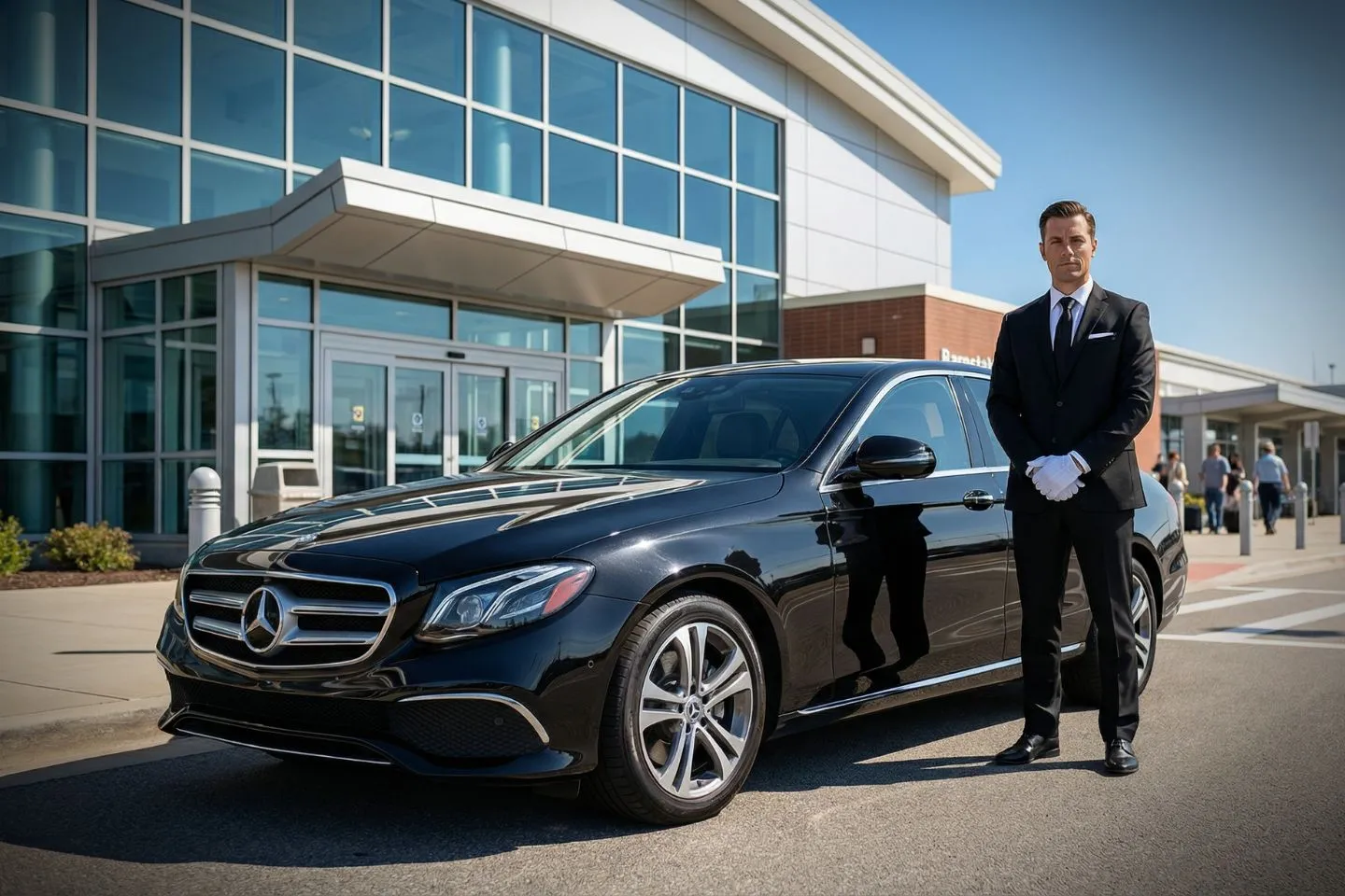 Premium SUV ready for BED airport pickup near Hanscom Air Force Base and Route 128 corridor