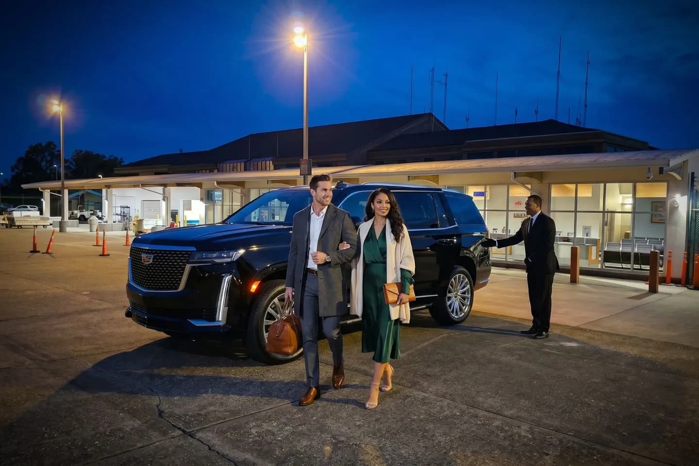 Premium Cadillac Escalade providing Arcata Eureka ACV airport car service to Redwood National Park and the Avenue of the Giants