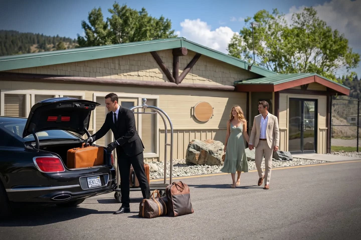 Premium Cadillac Escalade providing Mammoth MMH airport car service to Mammoth Mountain Ski Resort and the Village at Mammoth