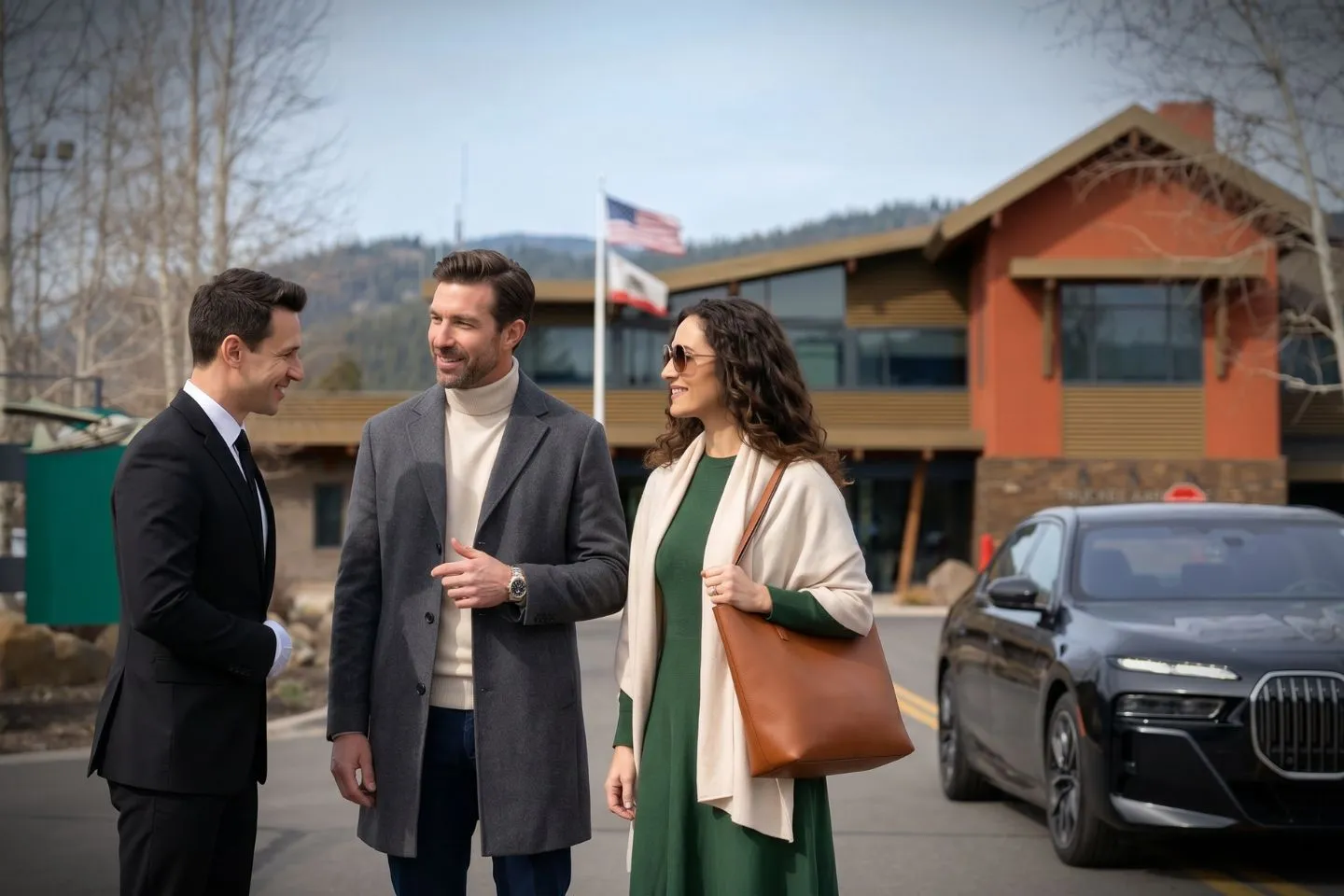 Mercedes Benz S Class offering Truckee TKF airport transportation to Lake Tahoe North Shore and Incline Village Nevada