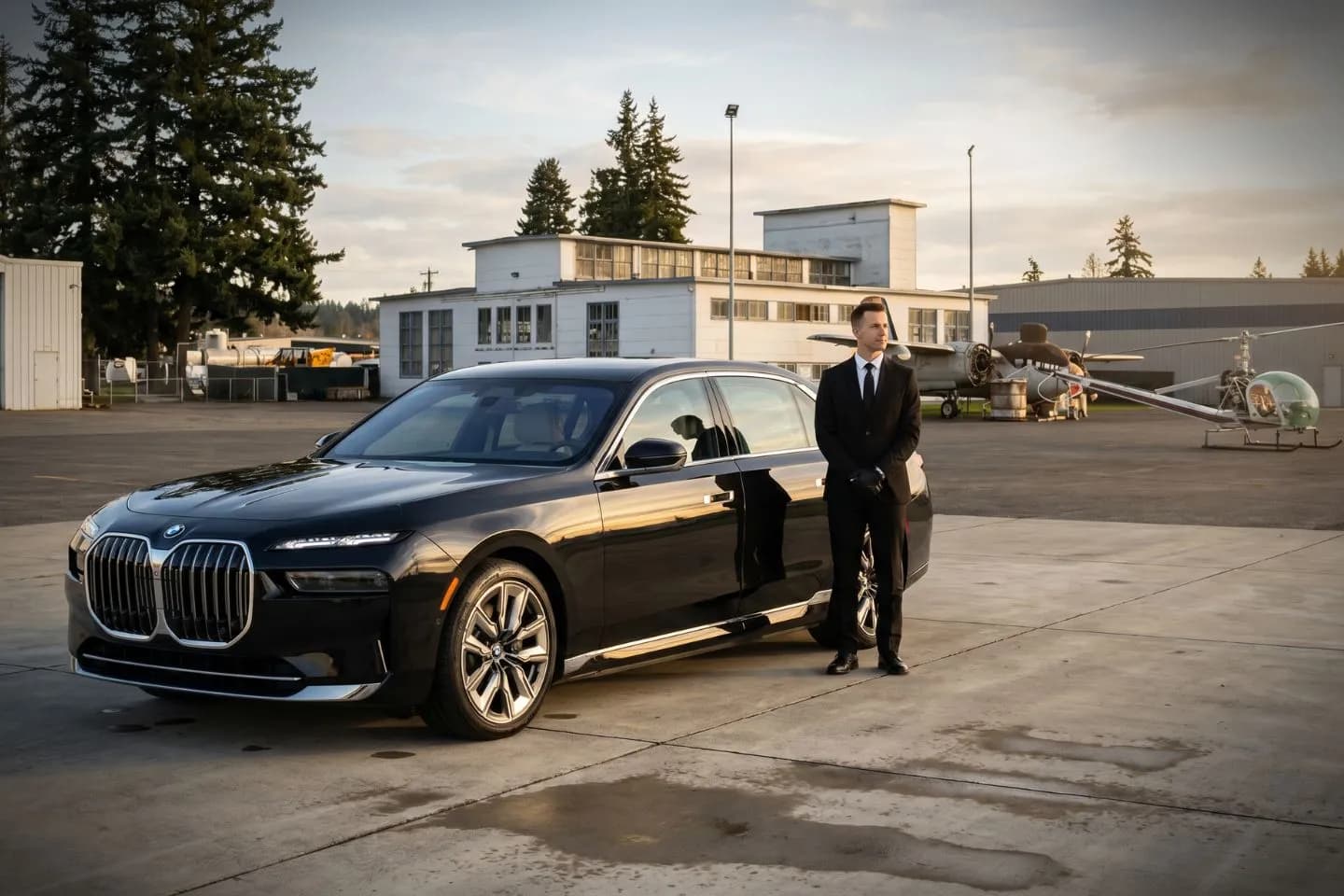 Premium airport car service offering safe and punctual rides between AWO Airport and nearby Arlington destinations.