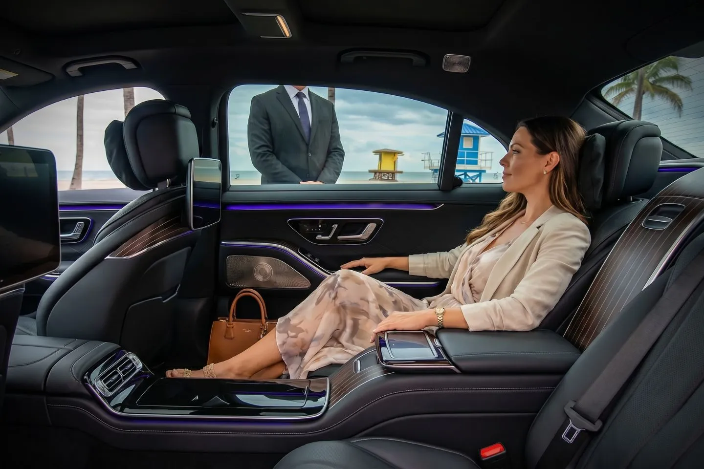 Professional Broward, FL car service featuring luxury vehicles for airport pickups, hotel transfers, and private rides.