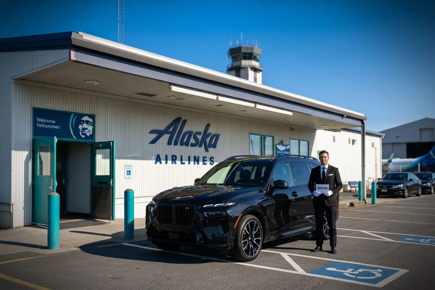 Premium SUV ready for PSG airport pickup near Petersburg fishing harbor and Norwegian heritage