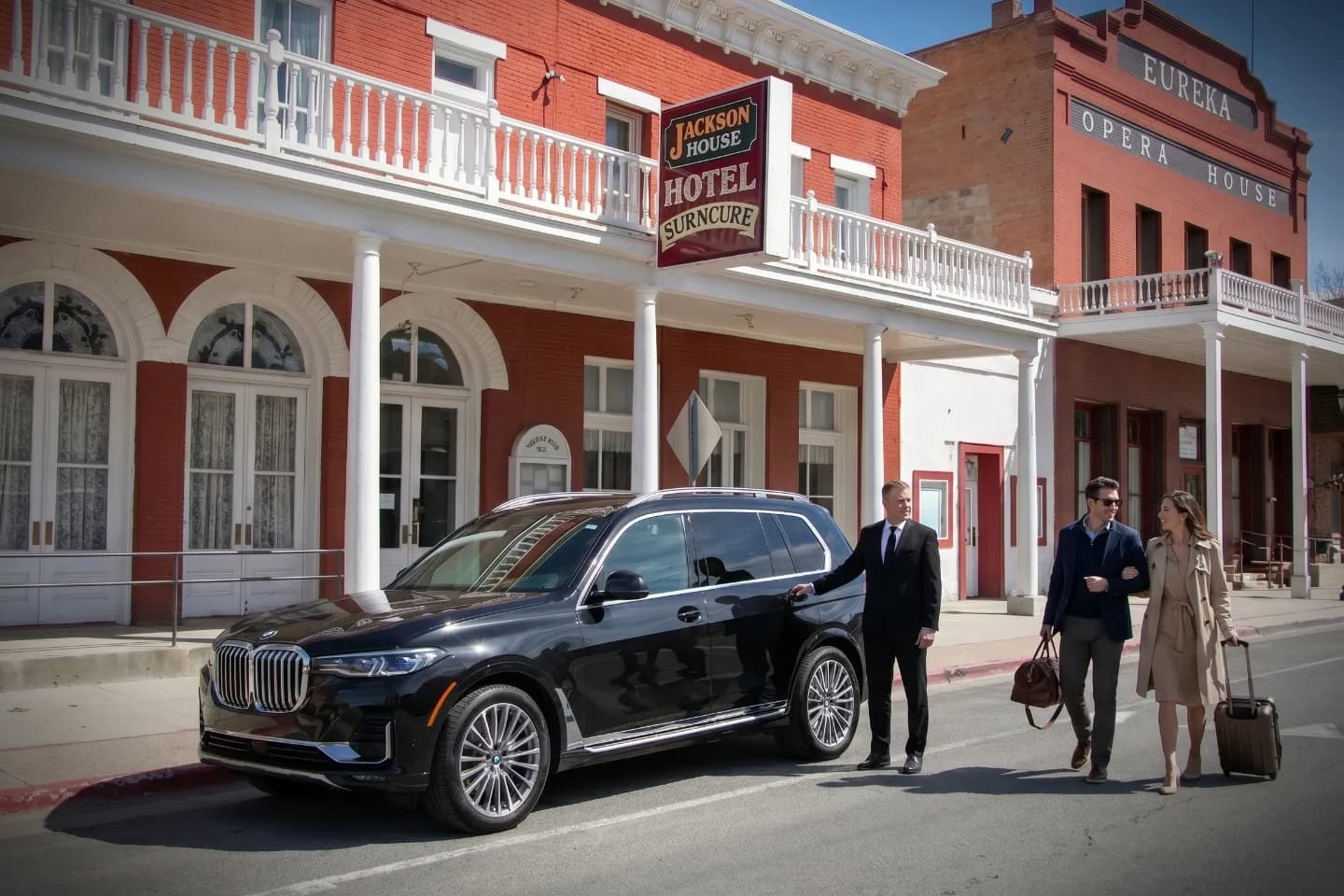 Luxury transportation in Eureka, TX featuring professional chauffeurs.