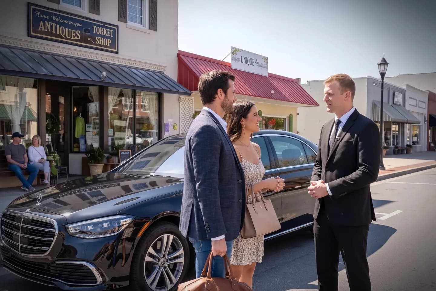 Elegant limousine arriving for a seamless Car Service in Effingham, GA experience