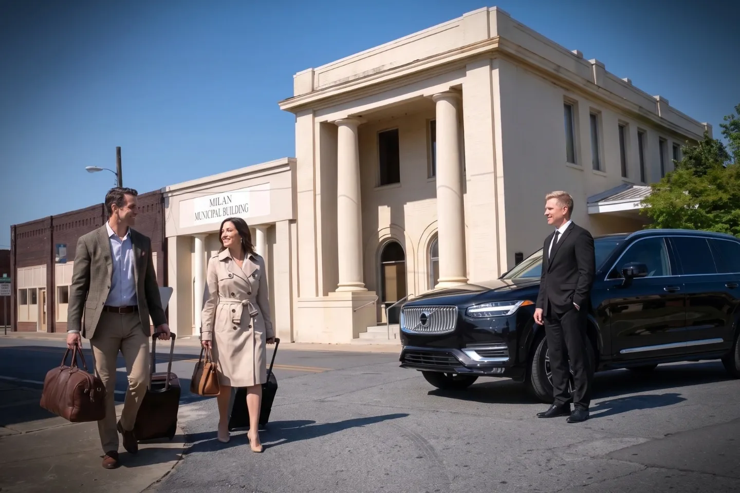 Elegant black car service for airport and business travel in Telfair, GA