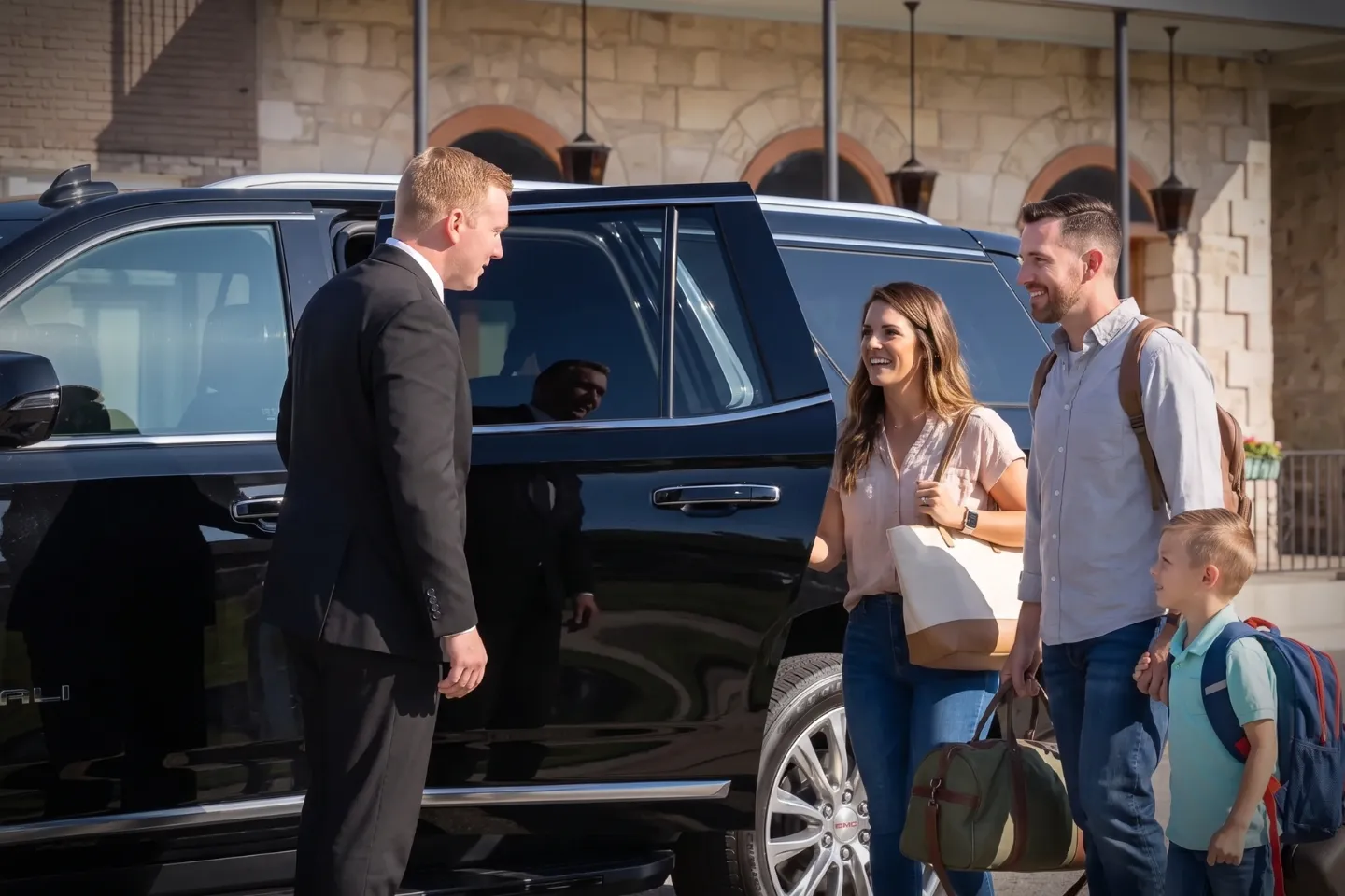 Luxury car service in Blanco, TX with professional drivers