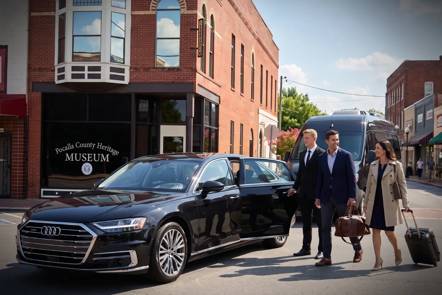 Luxury car service in Panola, TX with professional chauffeur