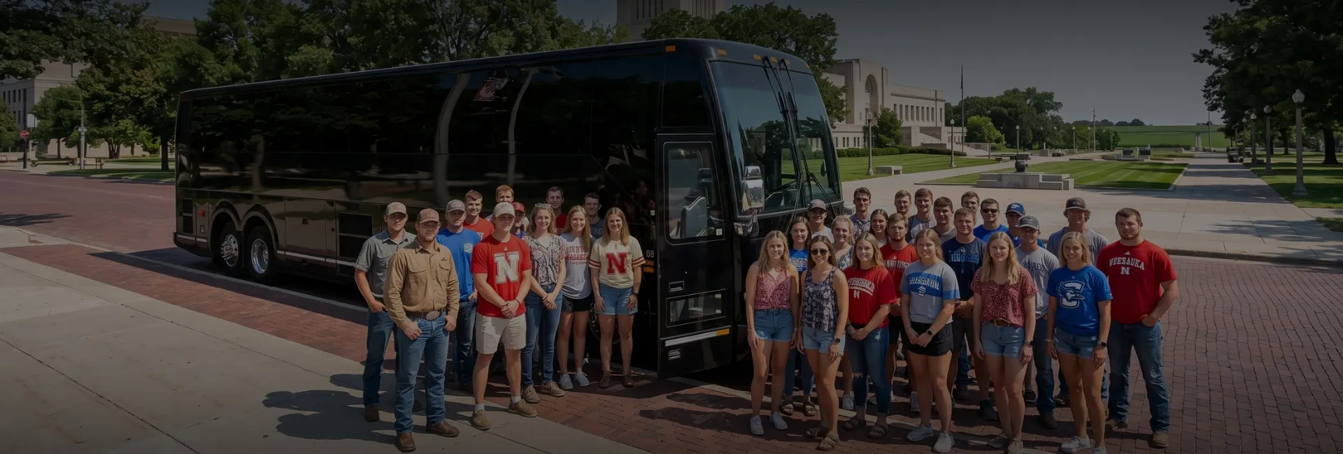 Nebraska Airport Charter Bus Rental Service
