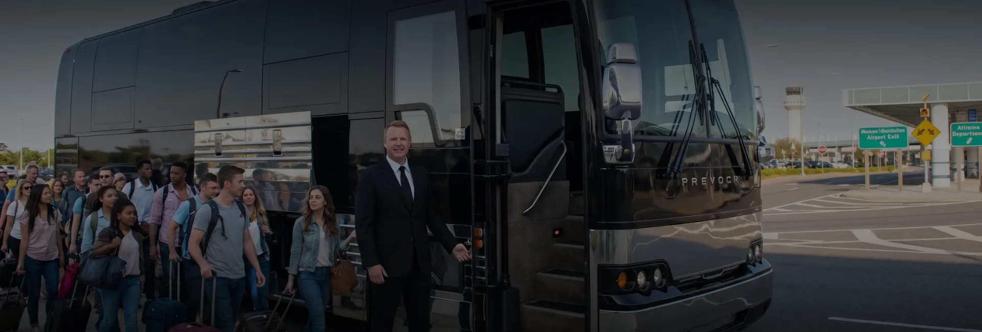 Long Island MacArthur (ISP) Airport Charter Bus Rental Service 