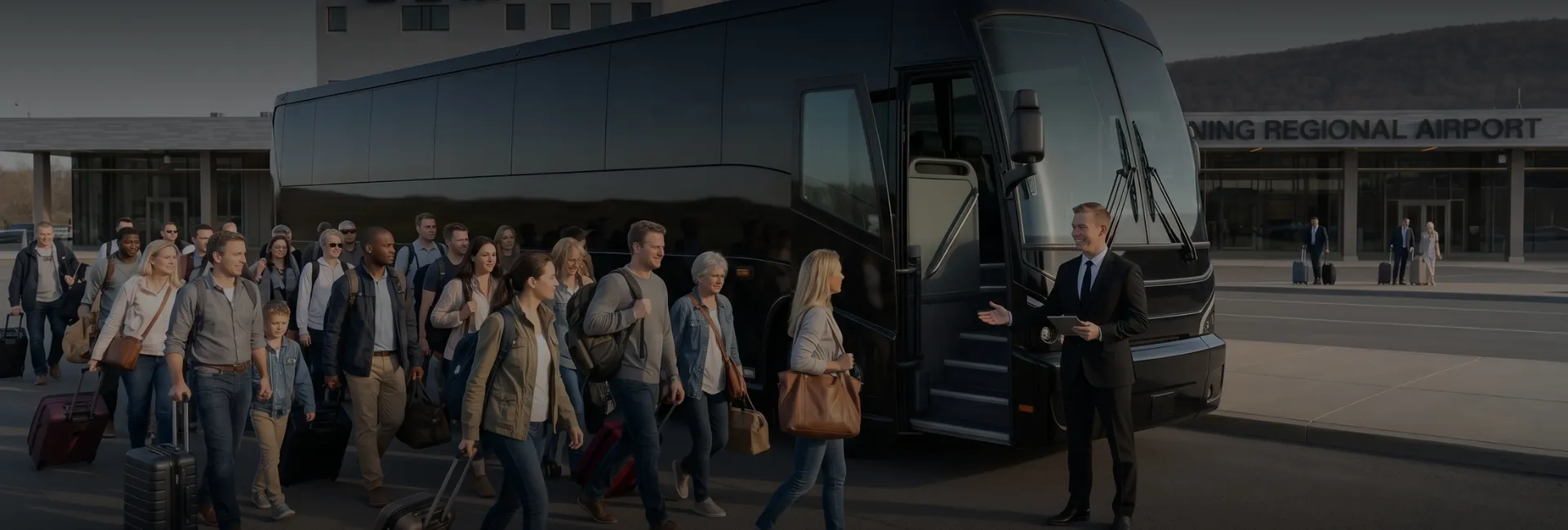 Elmira Corning Regional (ELM) Airport Charter Bus Rental Service 