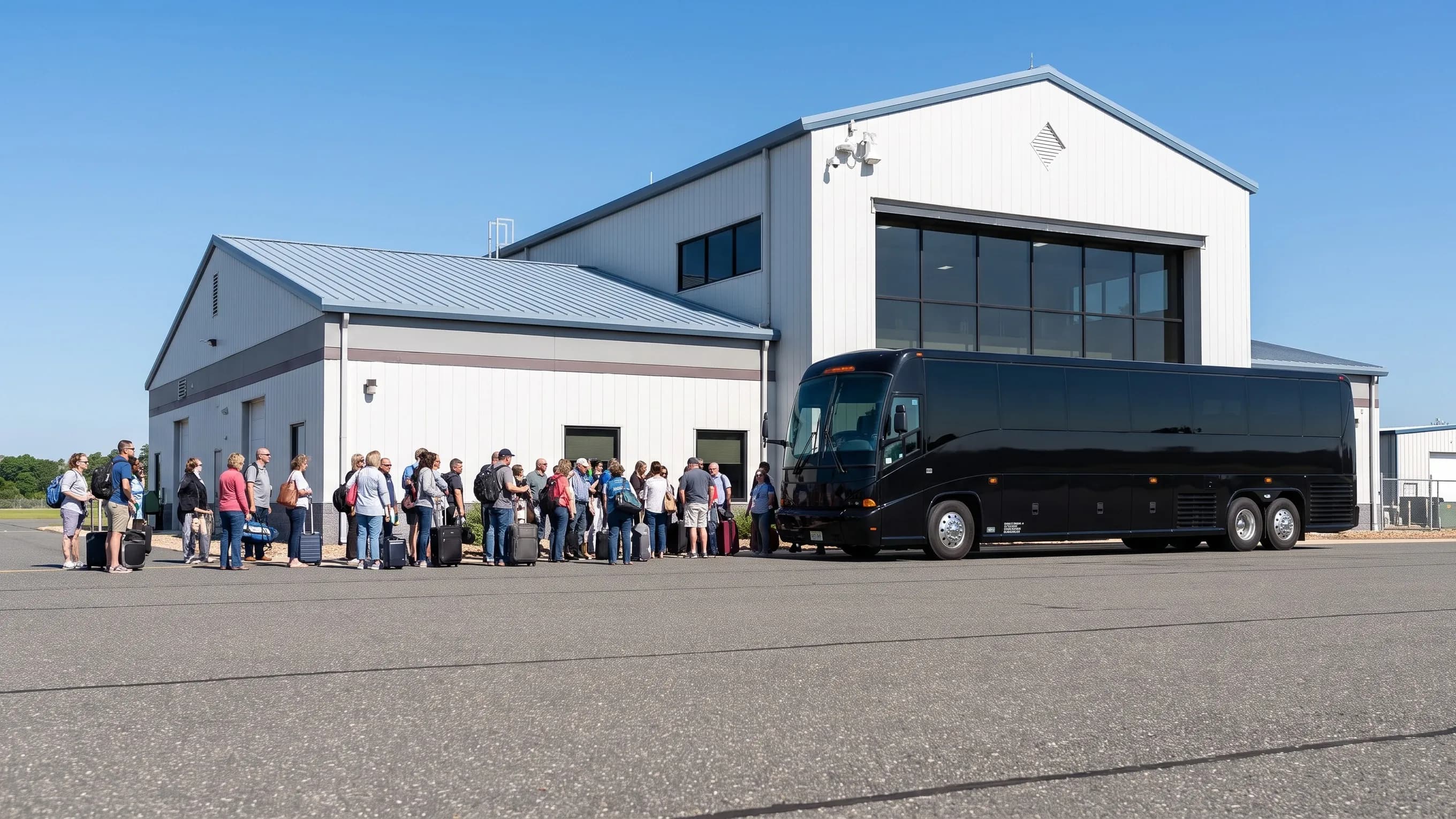 Comfortable seating inside a bus used for Ocean County Airport group transfers