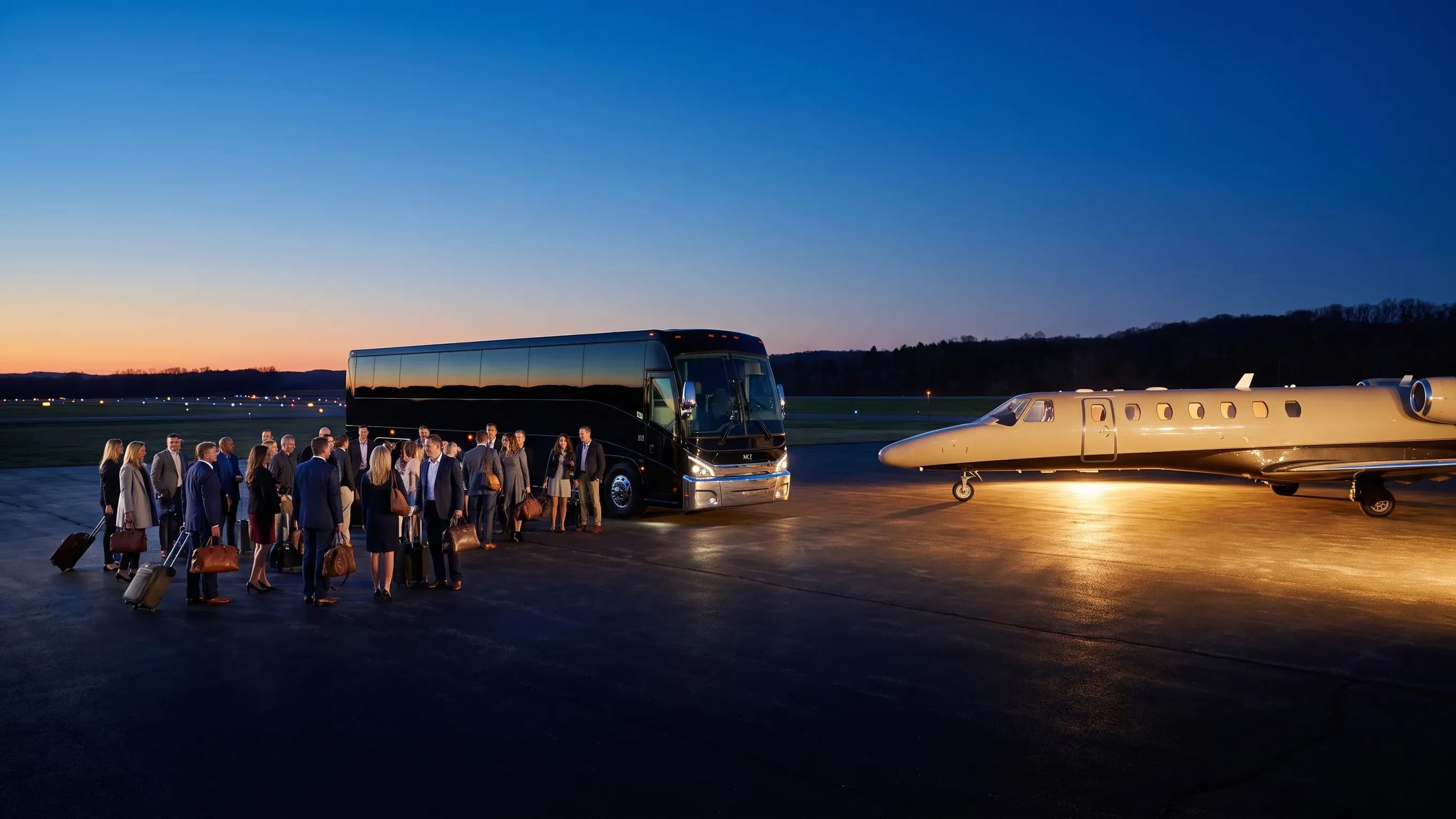 Rows of seats inside a coach arranged for Somerset Airport transfers