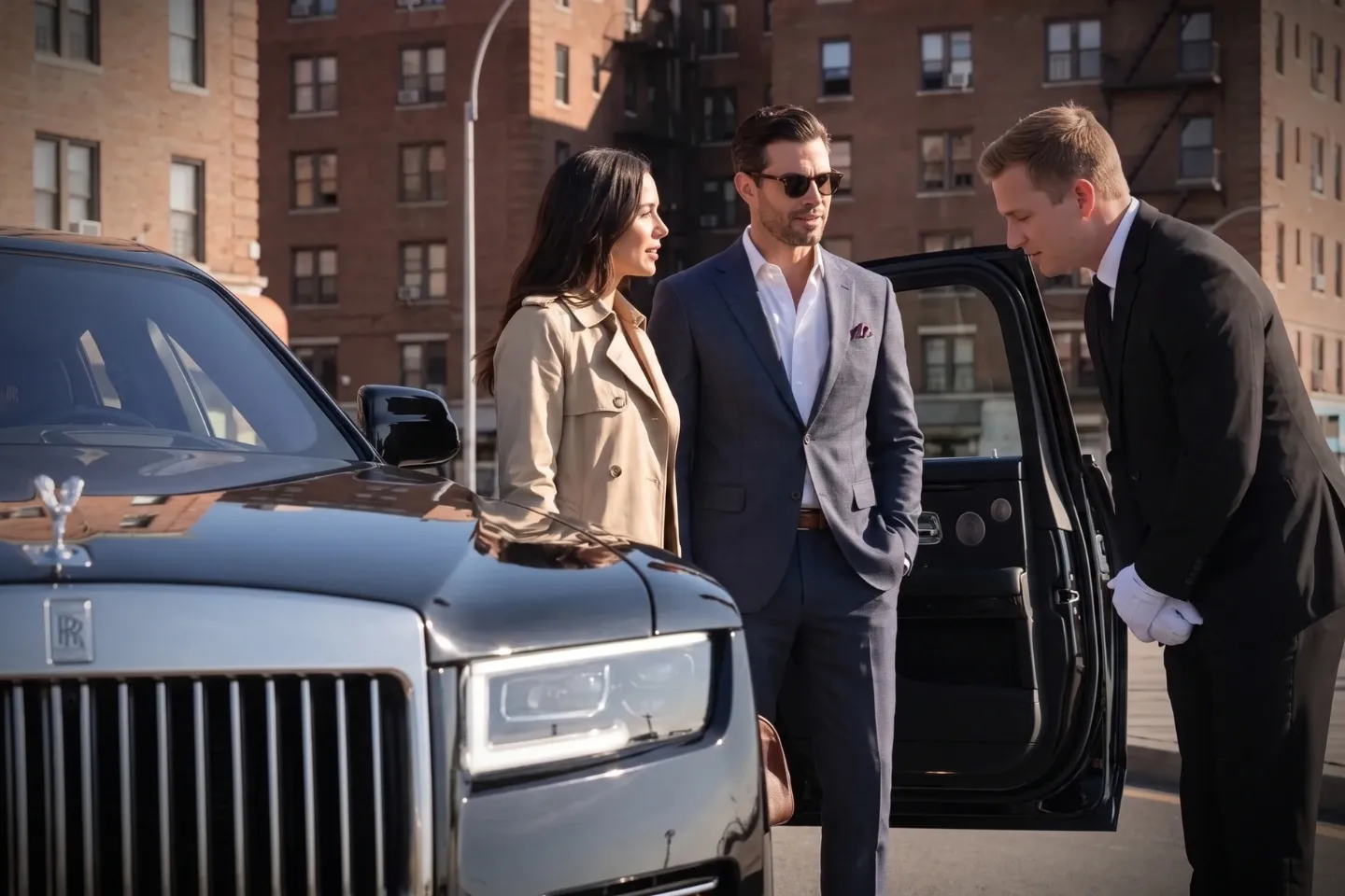 Clean luxury sedan parked near local shops in Brighton Beach, Brooklyn, NY